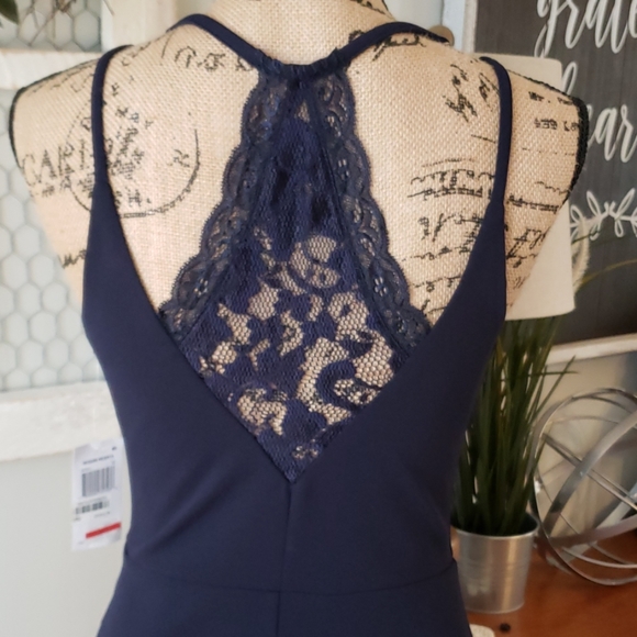 NWT navy blue lace back dress size 9 - Picture 2 of 8